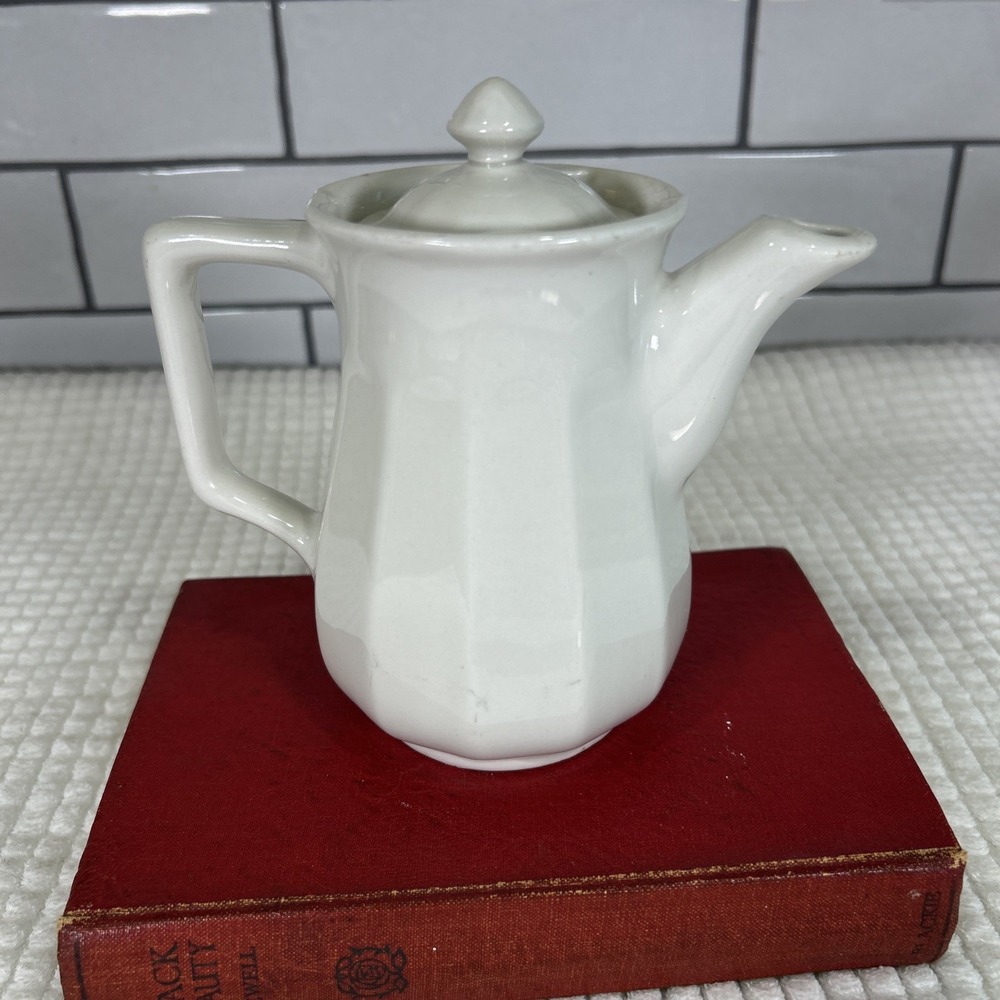 Vintage Hall China Restaurant-ware Single Serve Teapot Cream